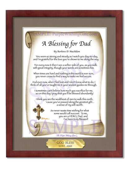 A Blessing for Dad - Gifts for Dad-Father - PurpleWishingGate.com