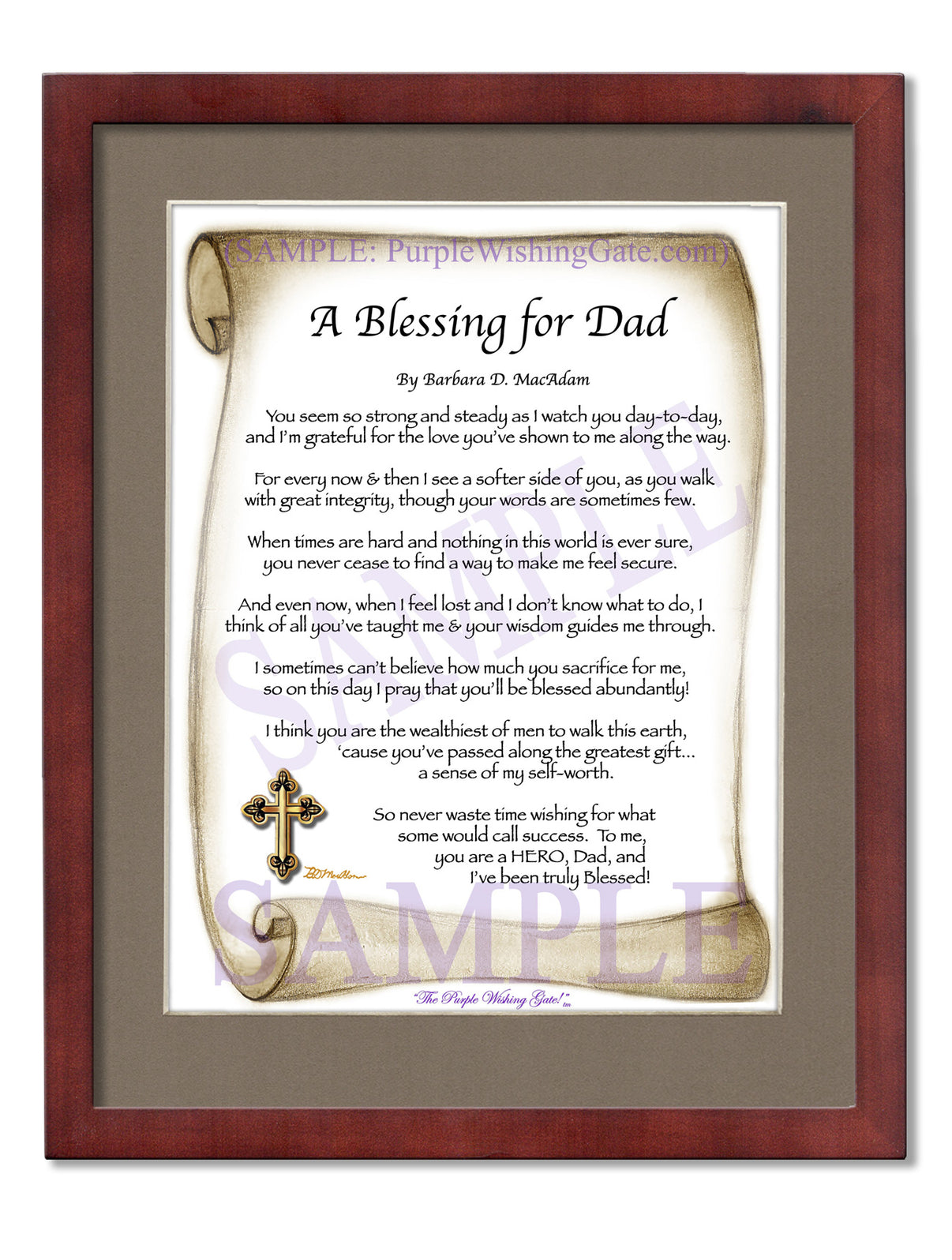 A Blessing for Dad - Gifts for Dad-Father - PurpleWishingGate.com