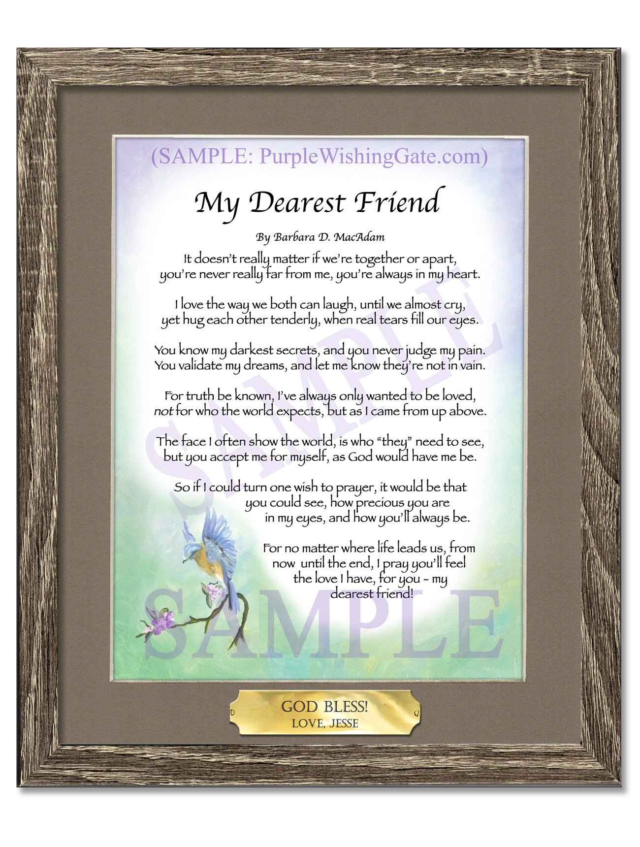 My Dearest Friend - Friendship Gift - PurpleWishingGate.com
