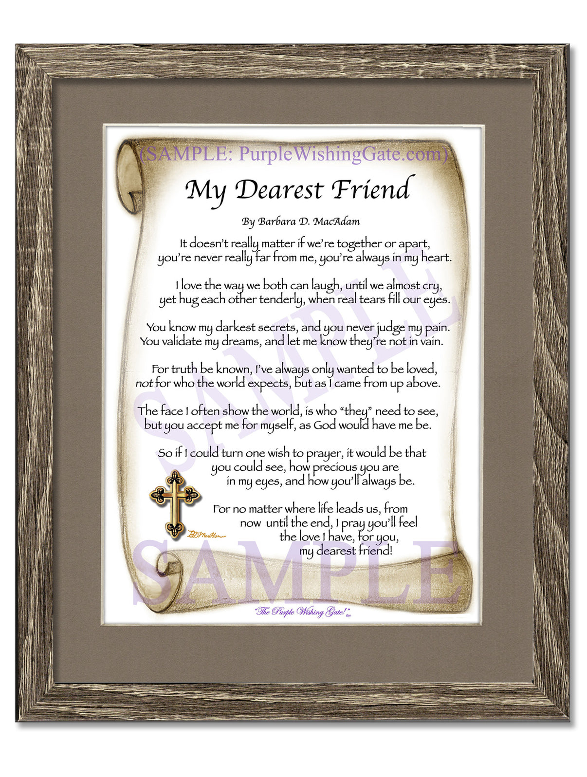 My Dearest Friend - Friendship Gift - PurpleWishingGate.com
