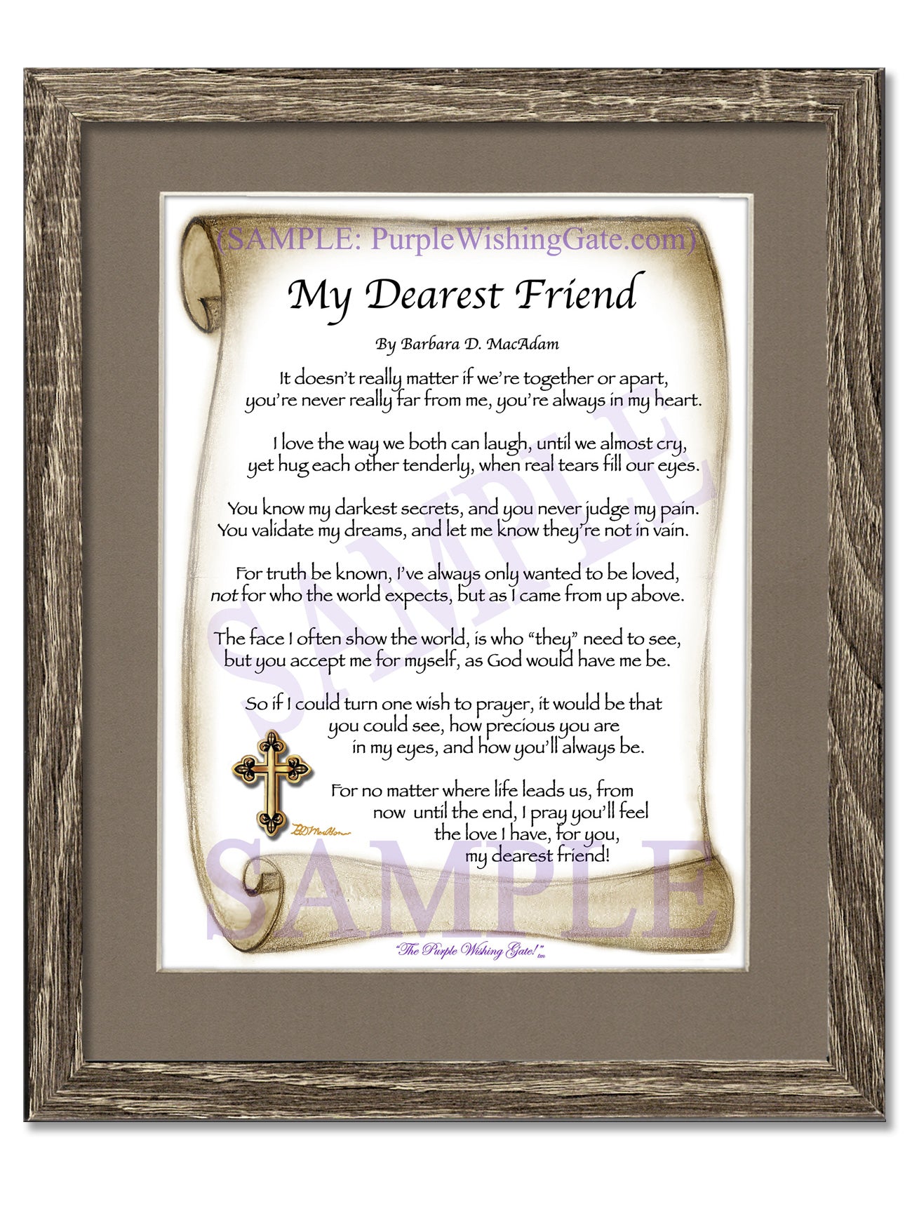 My Dearest Friend - Friendship Gift - PurpleWishingGate.com