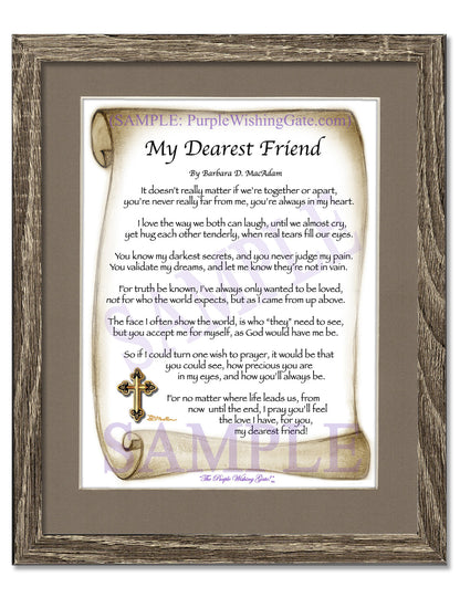 My Dearest Friend - Friendship Gift - PurpleWishingGate.com