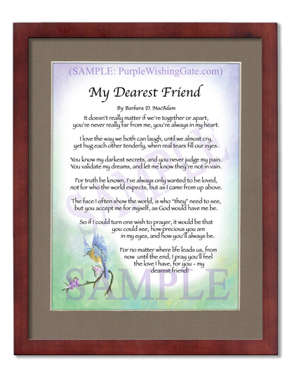 My Dearest Friend - Friendship Gift - PurpleWishingGate.com
