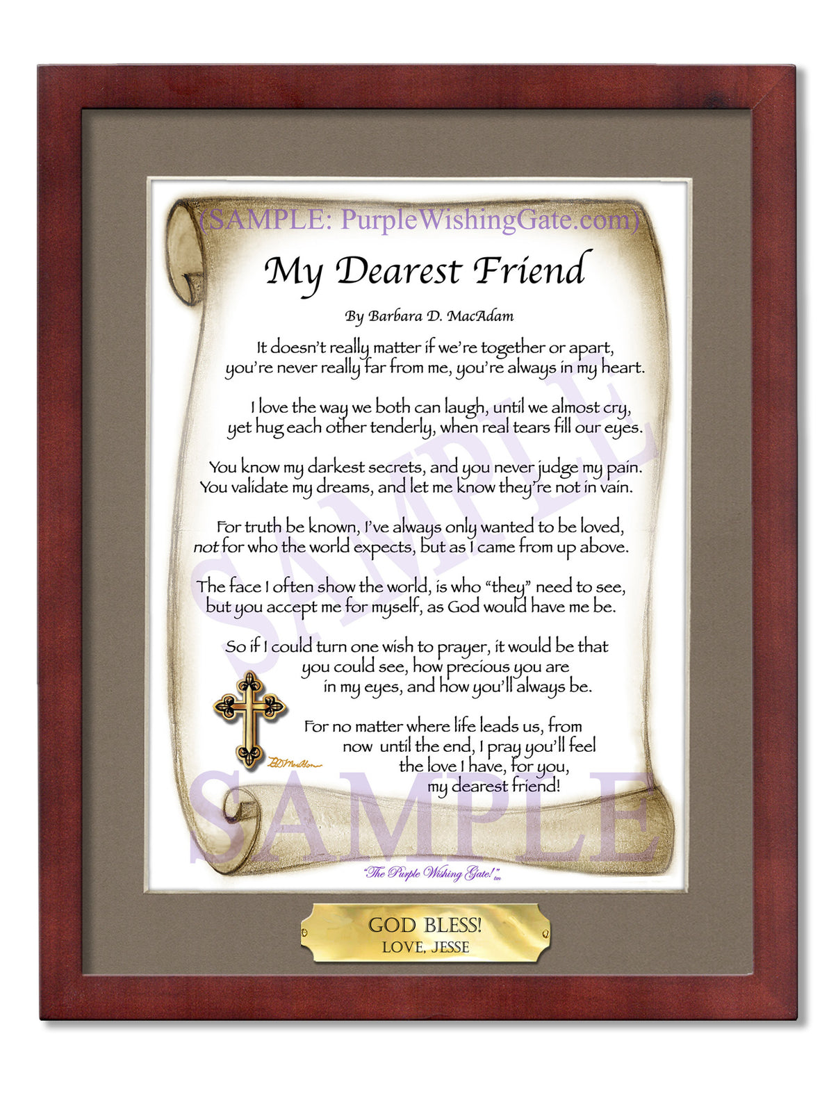 My Dearest Friend - Friendship Gift - PurpleWishingGate.com