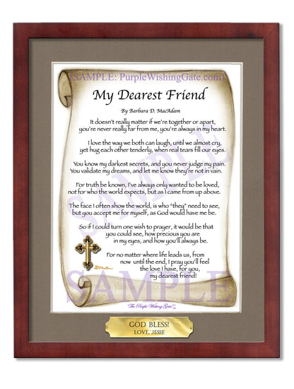 My Dearest Friend - Friendship Gift - PurpleWishingGate.com
