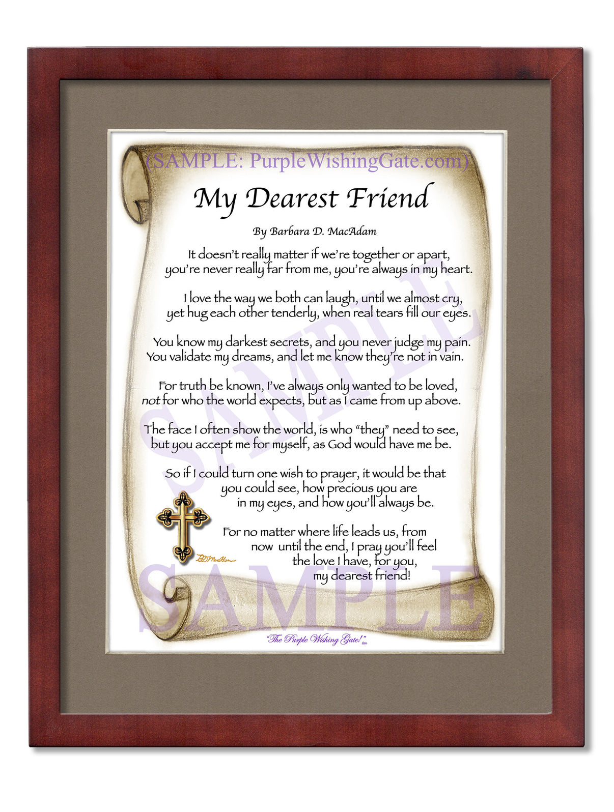 My Dearest Friend - Friendship Gift - PurpleWishingGate.com