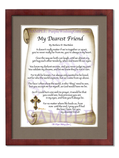 My Dearest Friend - Friendship Gift - PurpleWishingGate.com