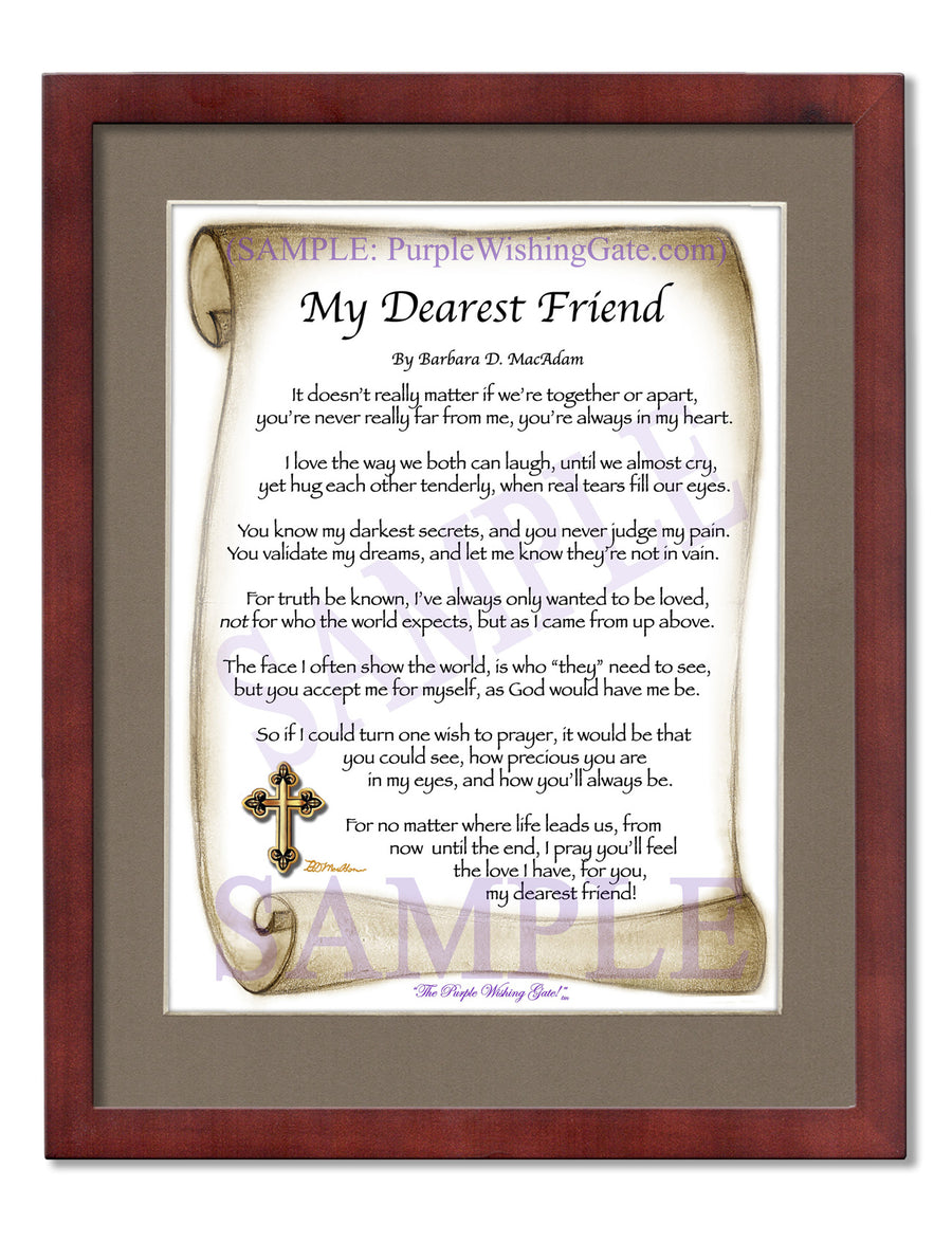 A Friends Blessing: Personalized Poem Gift! | PurpleWishingGate.com