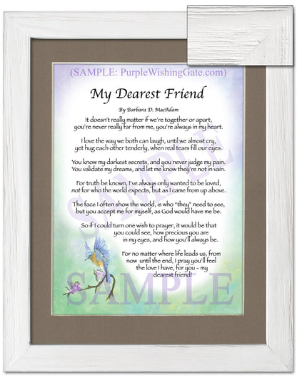 My Dearest Friend - Friendship Gift - PurpleWishingGate.com