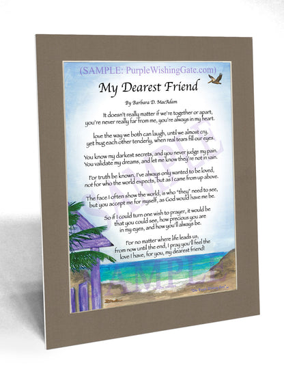 My Dearest Friend - Friendship Gift - PurpleWishingGate.com