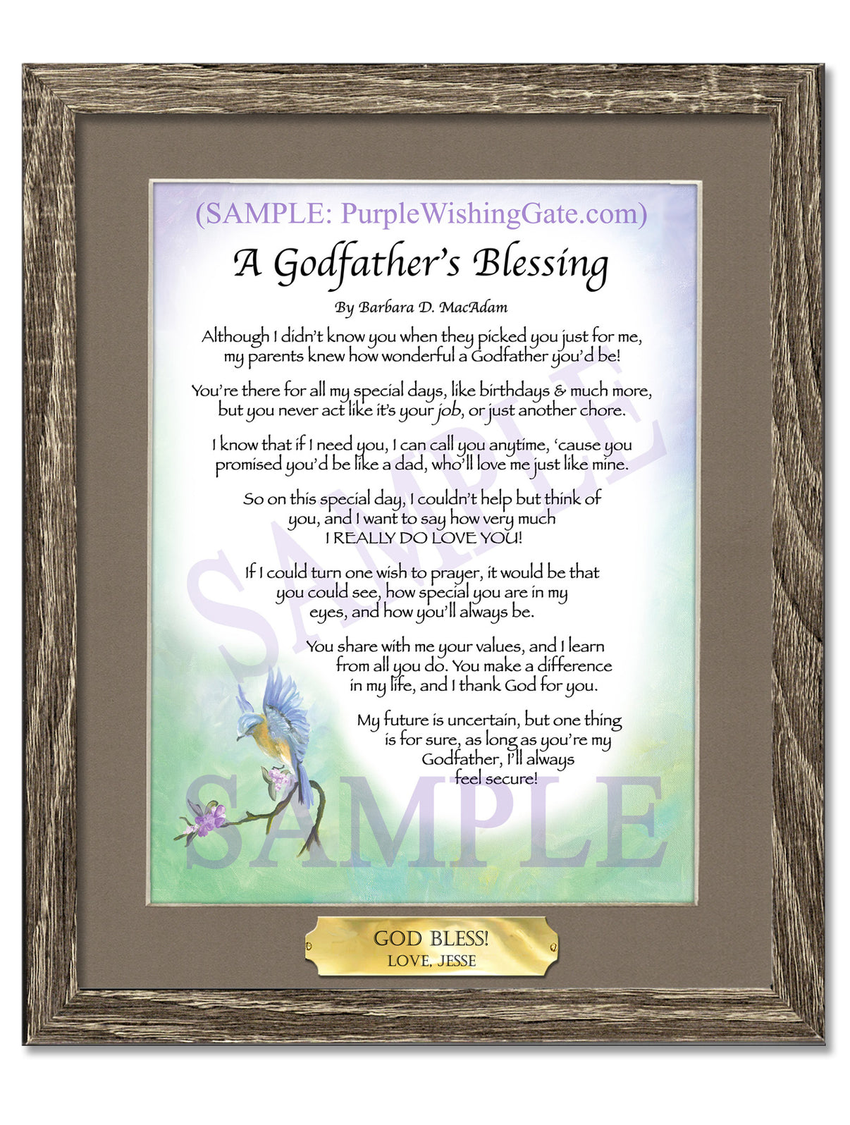 A Godfather's Blessing - Godfather's Gift - PurpleWishingGate.com