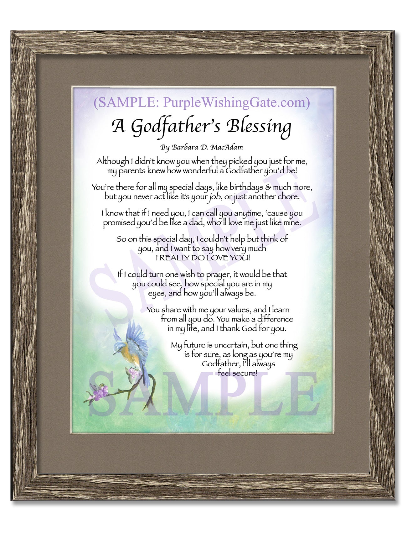 A Godfather's Blessing - Godfather's Gift - PurpleWishingGate.com