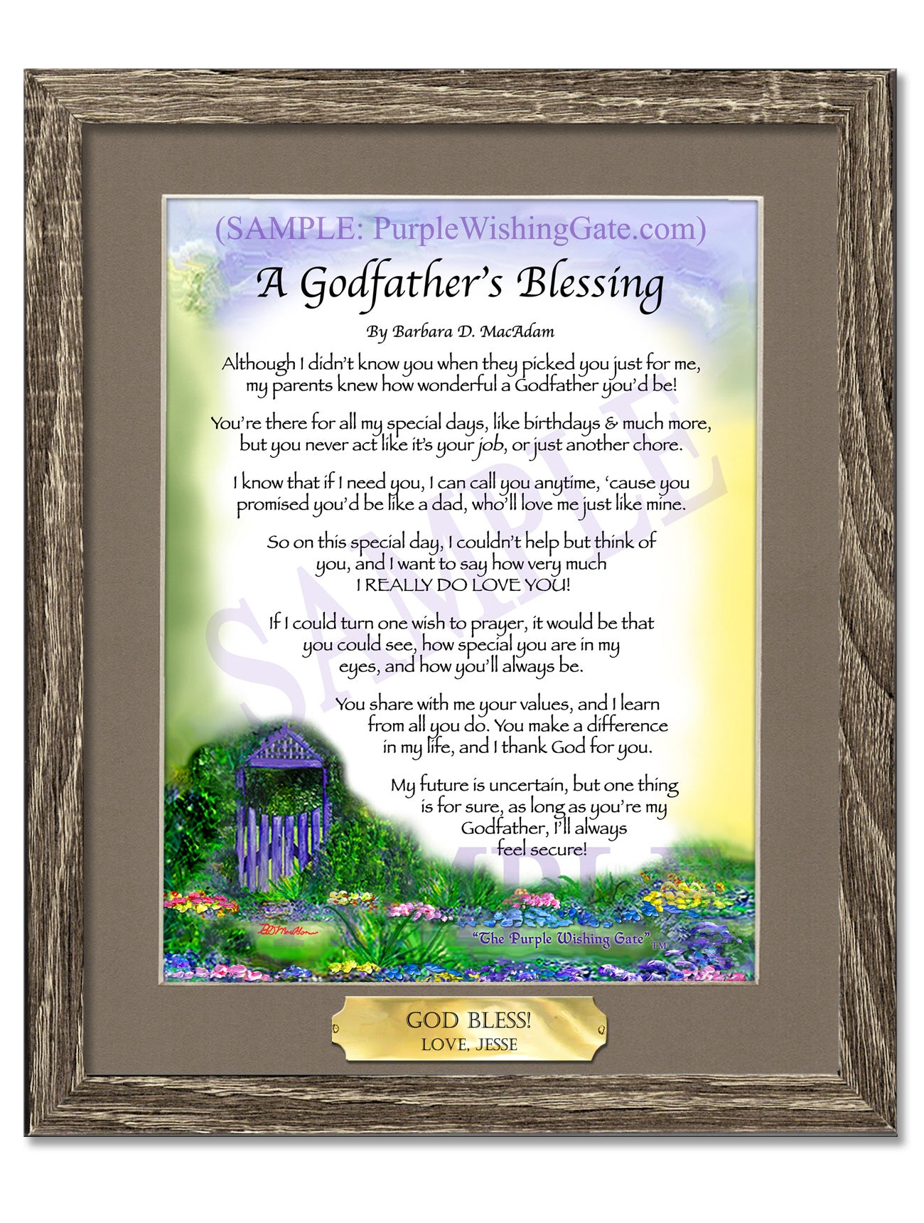 A Godfather's Blessing - Godfather's Gift - PurpleWishingGate.com