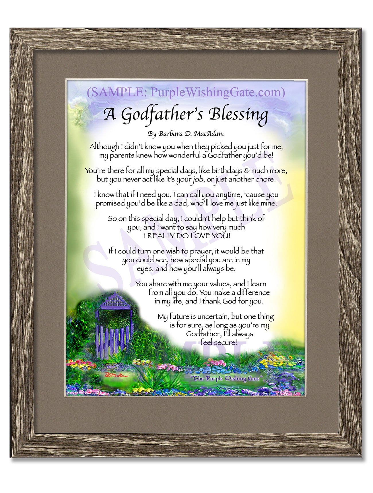 A Godfather's Blessing - Godfather's Gift - PurpleWishingGate.com