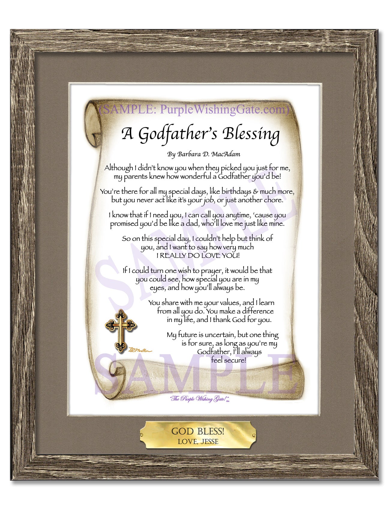 A Godfather's Blessing - Godfather's Gift - PurpleWishingGate.com