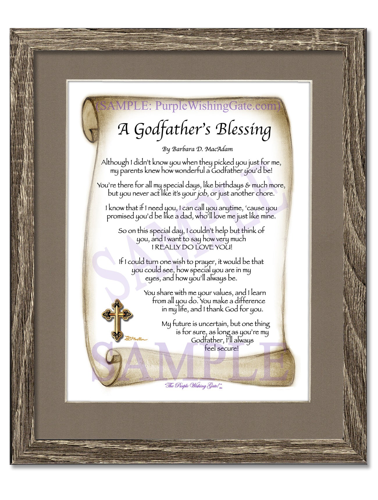 A Godfather's Blessing - Godfather's Gift - PurpleWishingGate.com