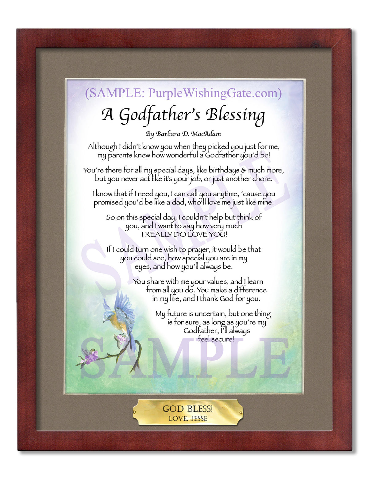 A Godfather's Blessing - Godfather's Gift - PurpleWishingGate.com