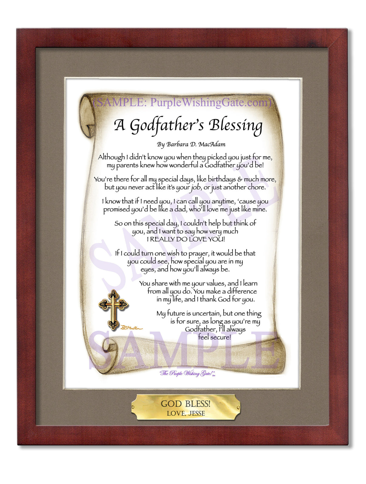 A Godfather's Blessing - Godfather's Gift - PurpleWishingGate.com