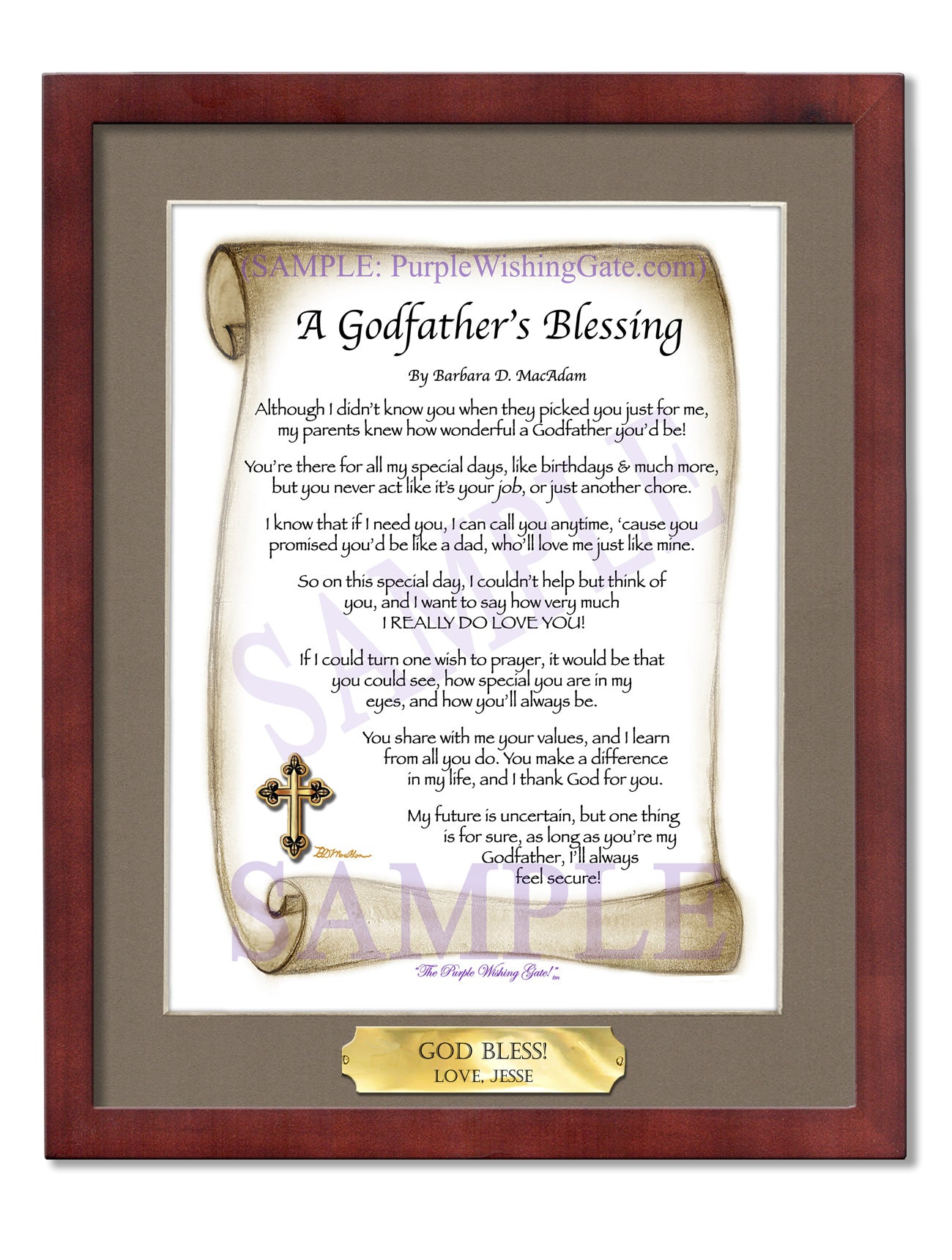 A Godfather's Blessing - Godfather's Gift - PurpleWishingGate.com