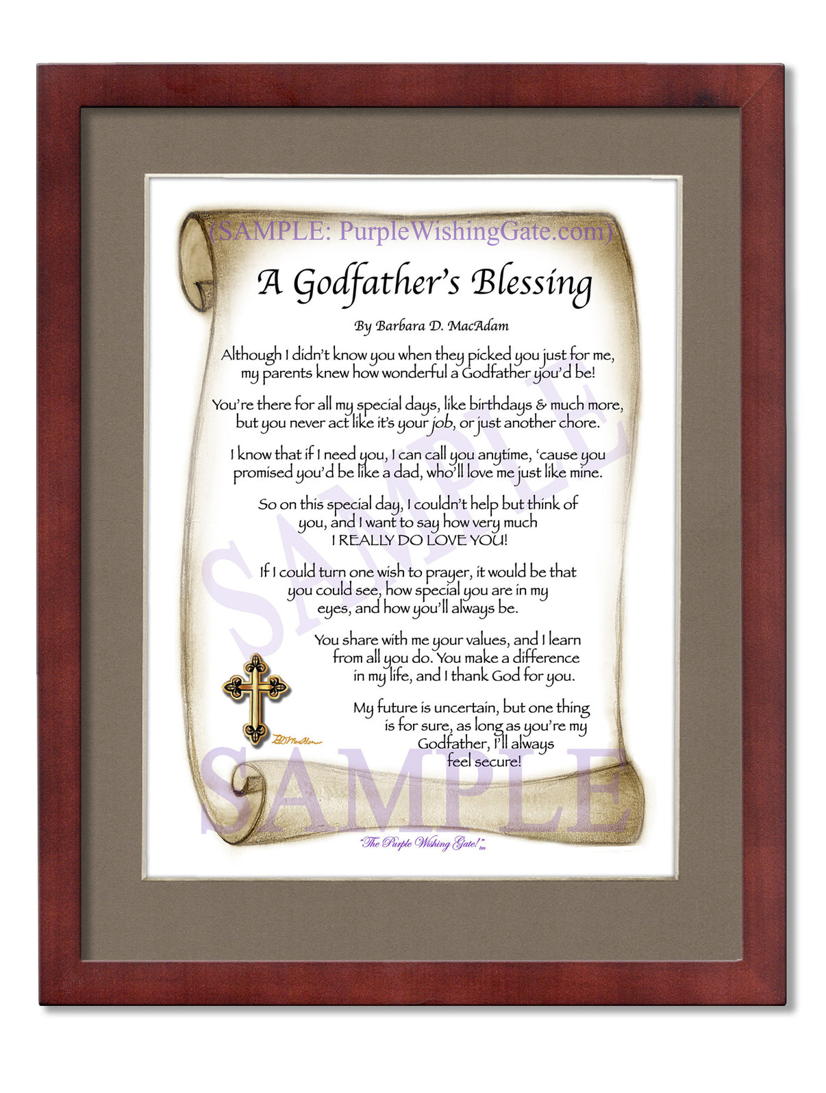 A Godfather's Blessing - Godfather's Gift - PurpleWishingGate.com