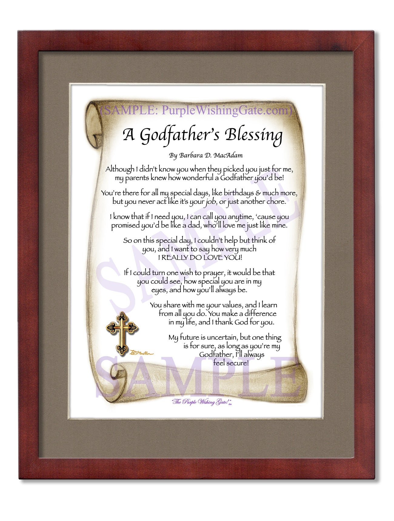 A Godfather's Blessing - Godfather's Gift - PurpleWishingGate.com