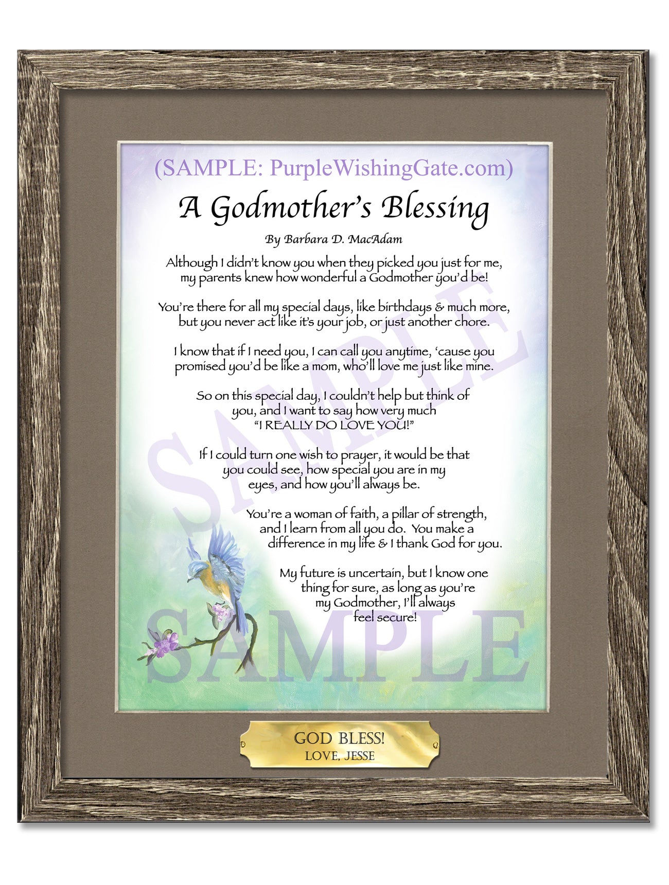 A Godmother's Blessing - Gifts for Godmother - PurpleWishingGate.com