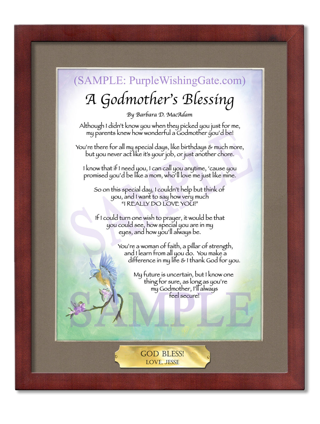 A Godmother's Blessing - Gifts for Godmother - PurpleWishingGate.com