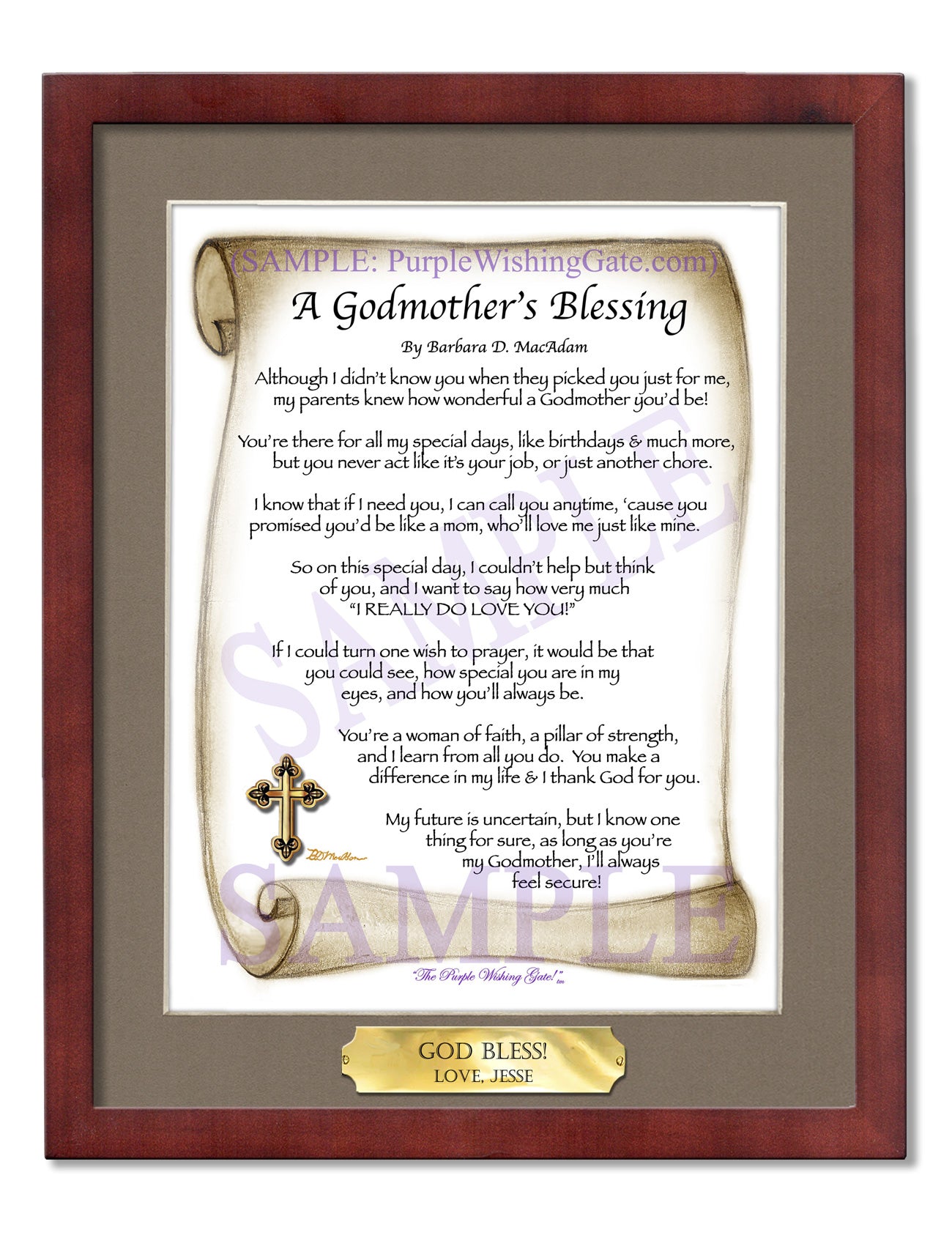 A Godmother's Blessing - Gifts for Godmother - PurpleWishingGate.com