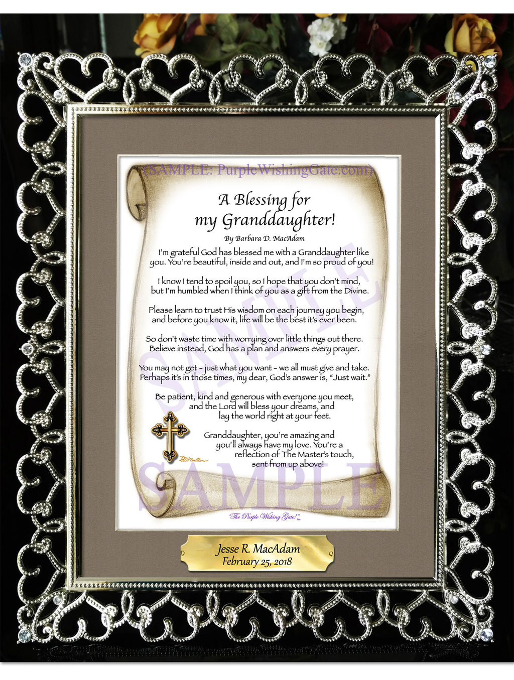 A Blessing for My Granddaughter! (child-adult) - Gifts for Granddaughter - PurpleWishingGate.com