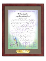 A Blessing for My Granddaughter! (child-adult) - Gifts for Granddaughter - PurpleWishingGate.com