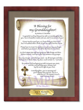 A Blessing for My Granddaughter! (child-adult) - Gifts for Granddaughter - PurpleWishingGate.com
