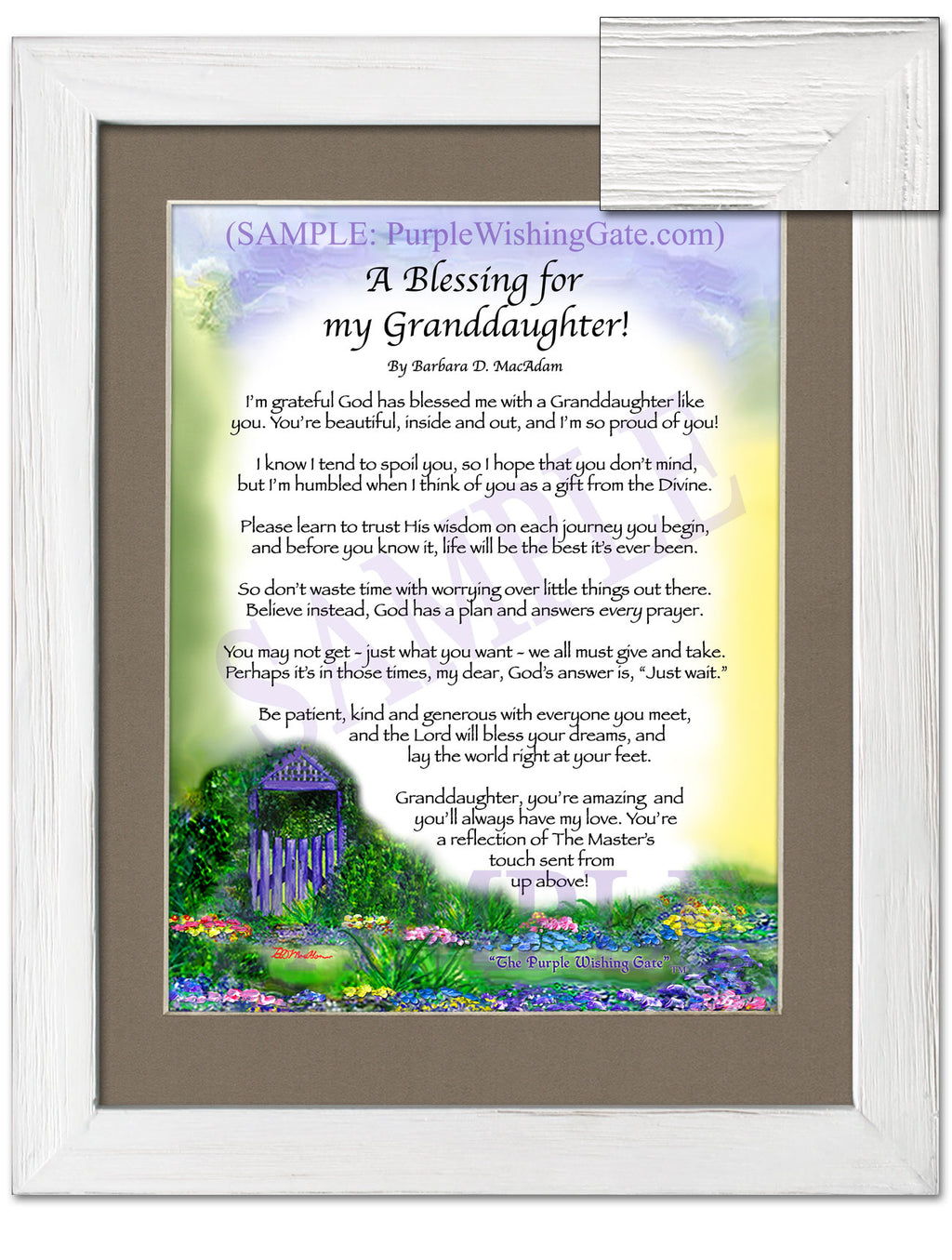 A Blessing for My Granddaughter! (child-adult) - Gifts for Granddaughter - PurpleWishingGate.com