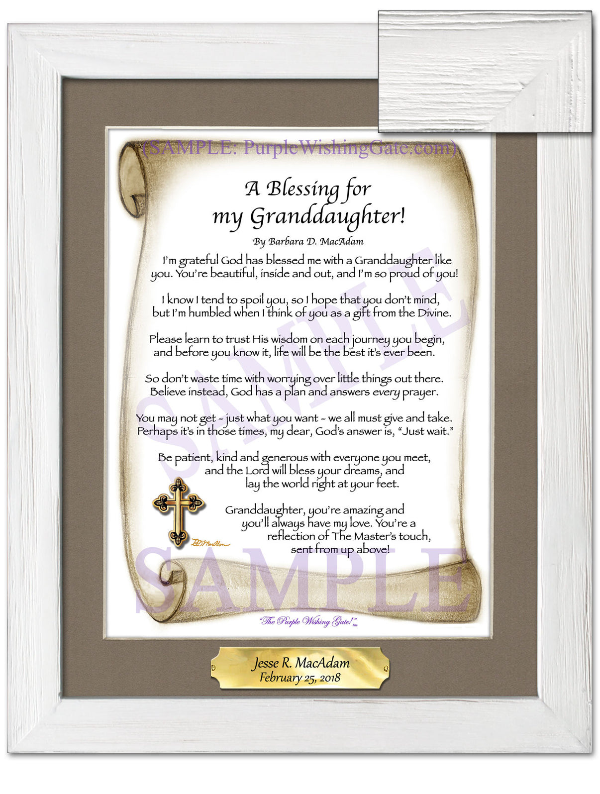 A Blessing for My Granddaughter! (child-adult) - Gifts for Granddaughter - PurpleWishingGate.com