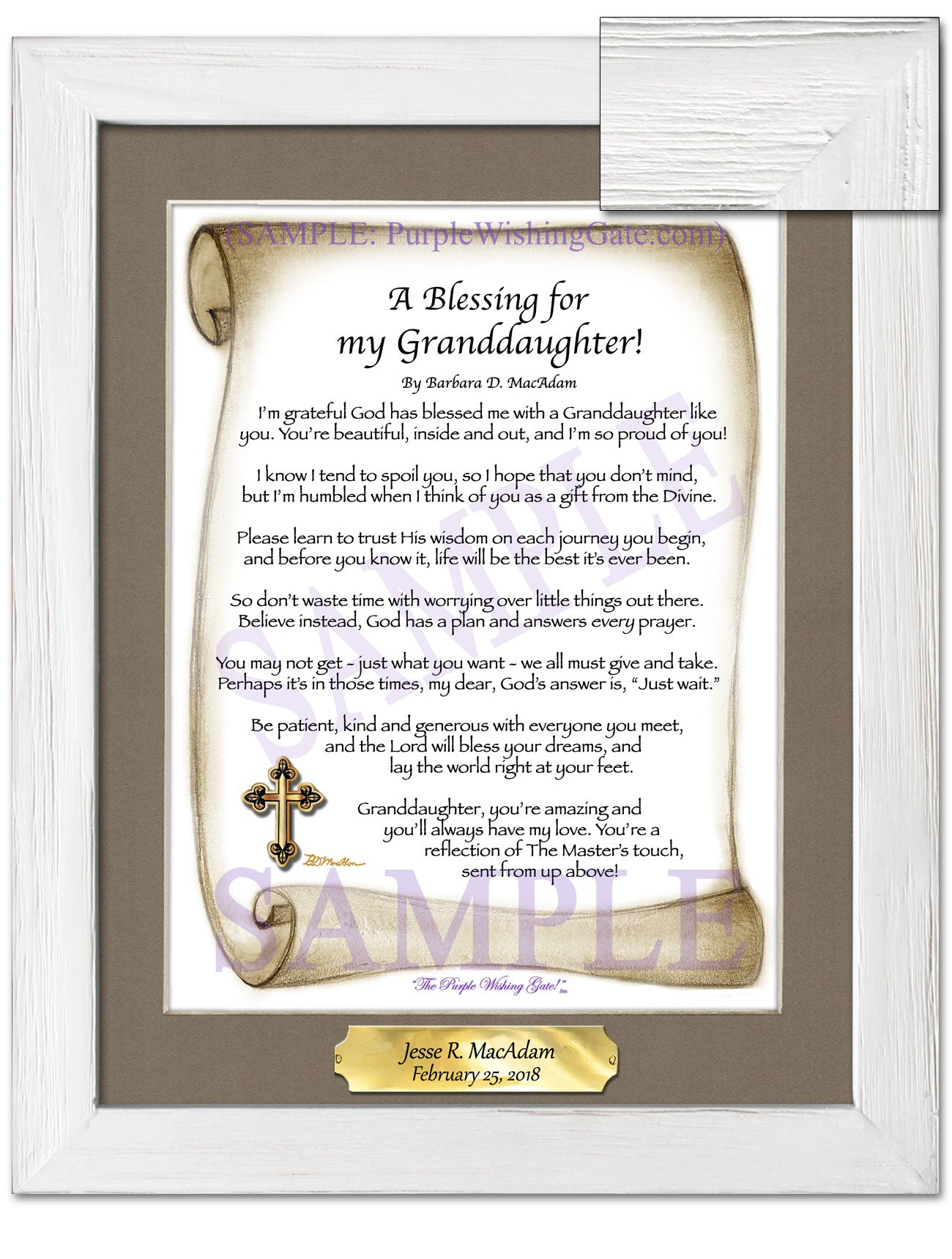 A Blessing for My Granddaughter! (child-adult) - Gifts for Granddaughter - PurpleWishingGate.com