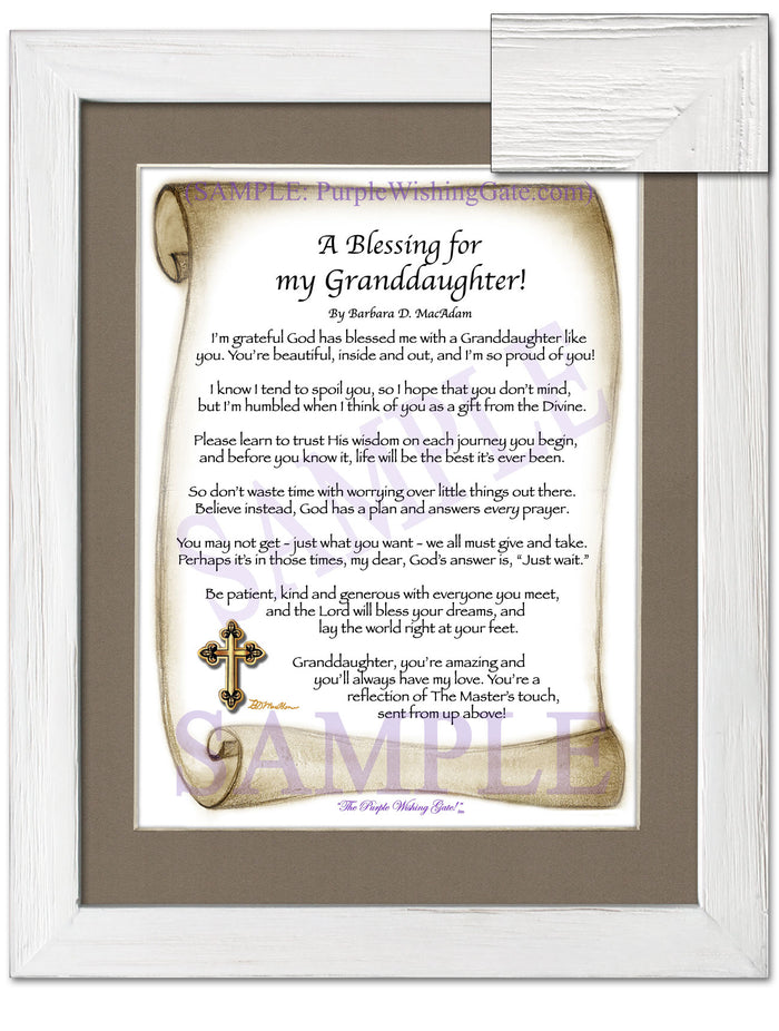 A Blessing For My Granddaughter: Personalized Gift 