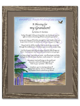 A Blessing for My Grandson! (child-adult) - Gifts for Grandson - PurpleWishingGate.com