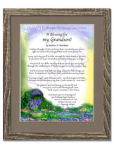 A Blessing for My Grandson! (child-adult) - Gifts for Grandson - PurpleWishingGate.com