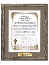 A Blessing for My Grandson! (child-adult) - Gifts for Grandson - PurpleWishingGate.com