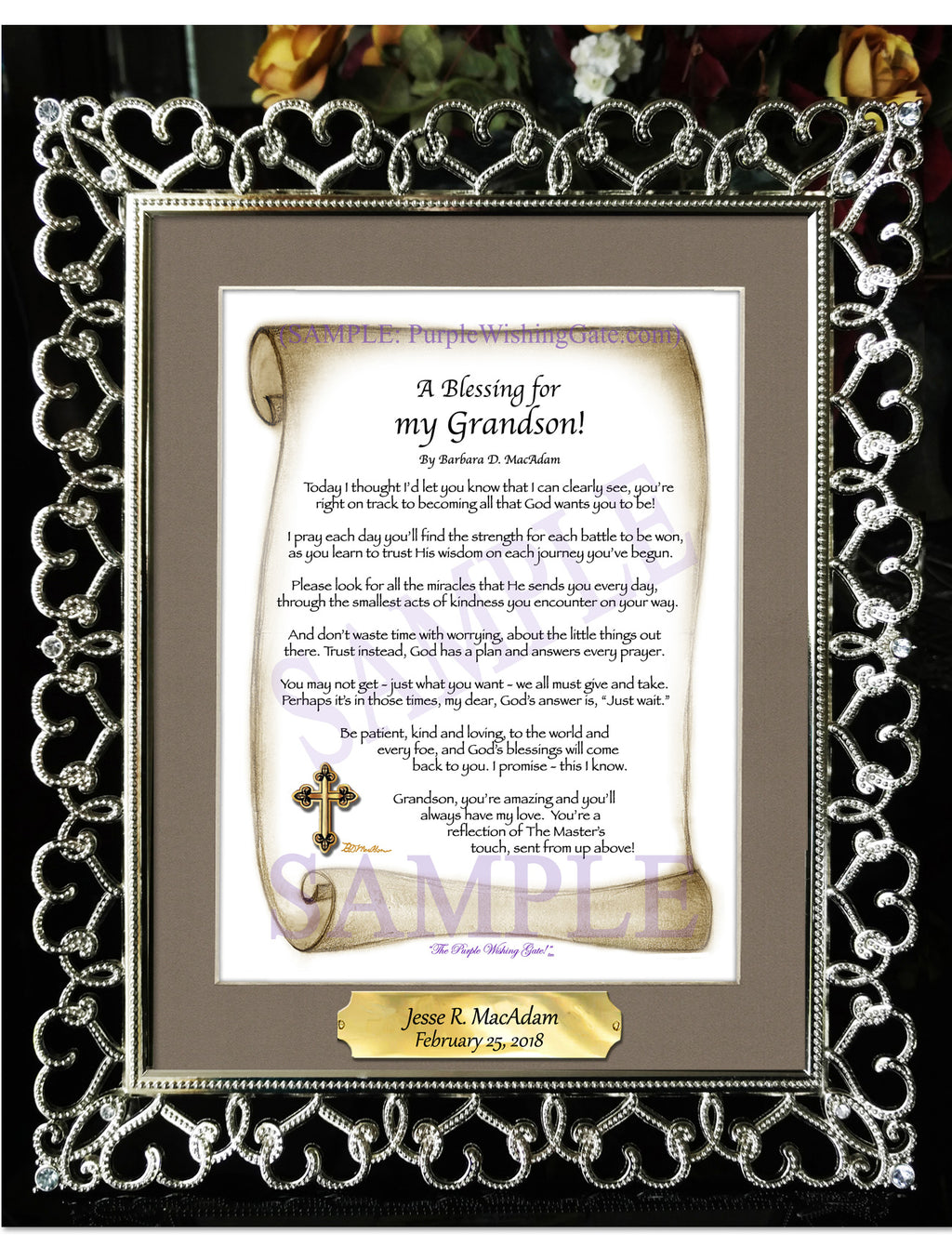 A Blessing for My Grandson! (child-adult) - Gifts for Grandson - PurpleWishingGate.com