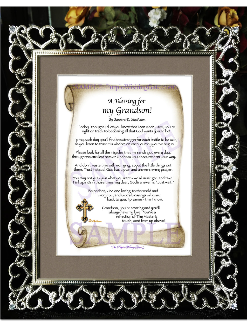 A Blessing for My Grandson! (child-adult) - Gifts for Grandson - PurpleWishingGate.com