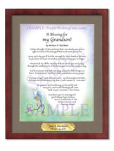 A Blessing for My Grandson! (child-adult) - Gifts for Grandson - PurpleWishingGate.com