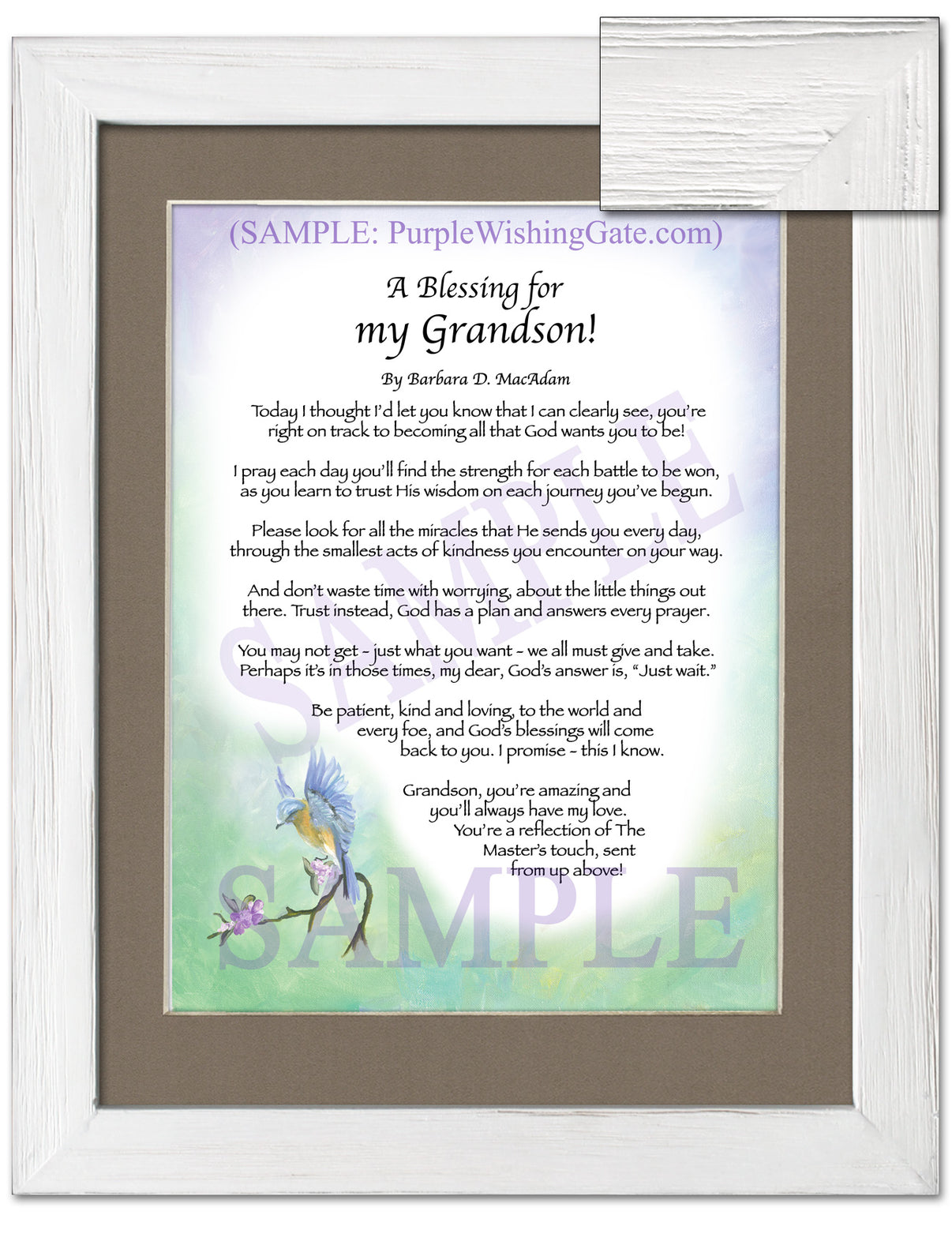 A Blessing for My Grandson! (child-adult) - Gifts for Grandson - PurpleWishingGate.com