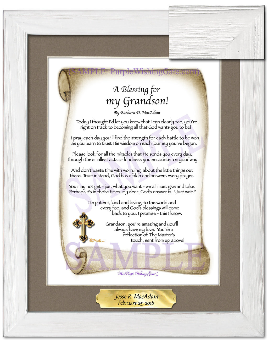 A Blessing for My Grandson! (child-adult) - Gifts for Grandson - PurpleWishingGate.com