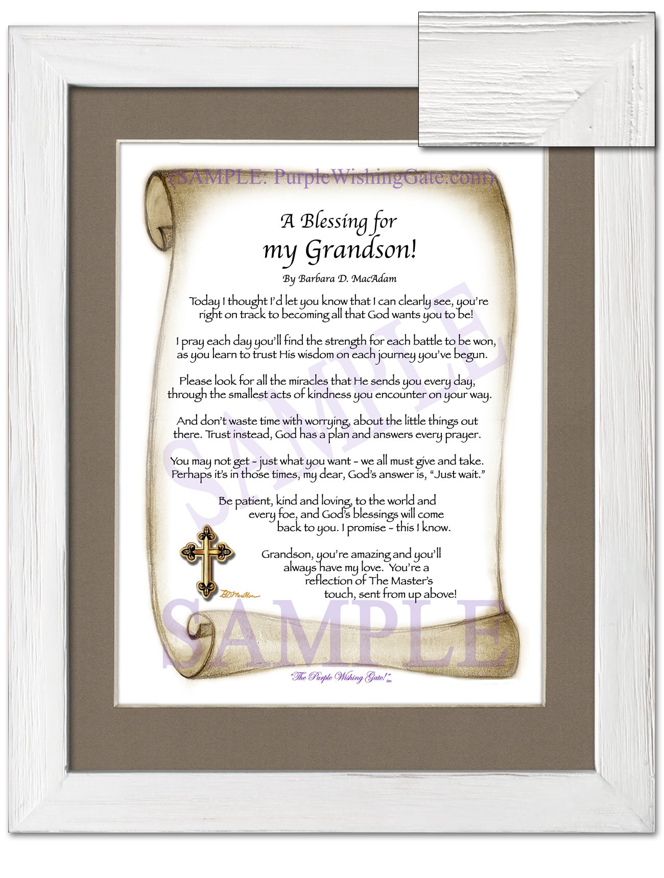 A Blessing for My Grandson! (child-adult) - Gifts for Grandson - PurpleWishingGate.com