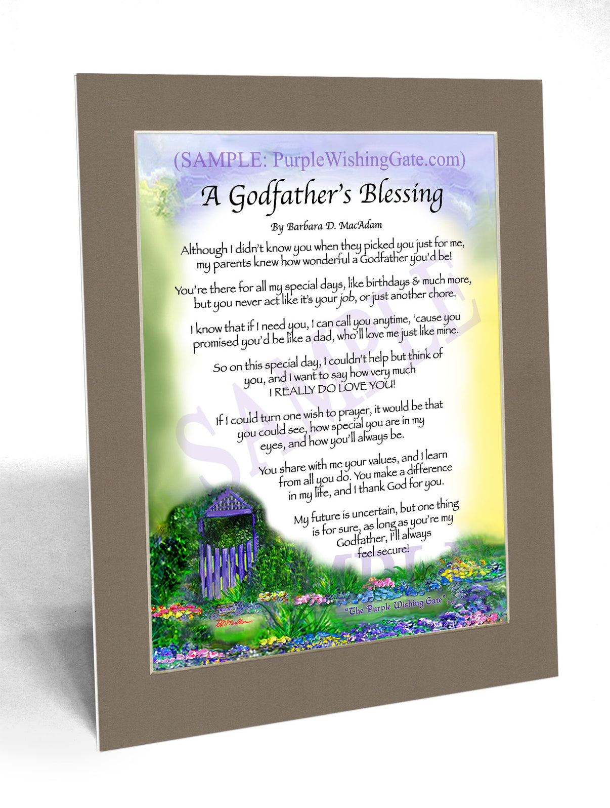 A Godfather's Blessing - Godfather's Gift - PurpleWishingGate.com