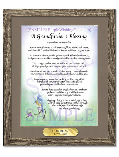 A Grandfather's Blessing - Grandfather's Gift - PurpleWishingGate.com