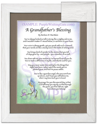 A Grandfather's Blessing - Grandfather's Gift - PurpleWishingGate.com