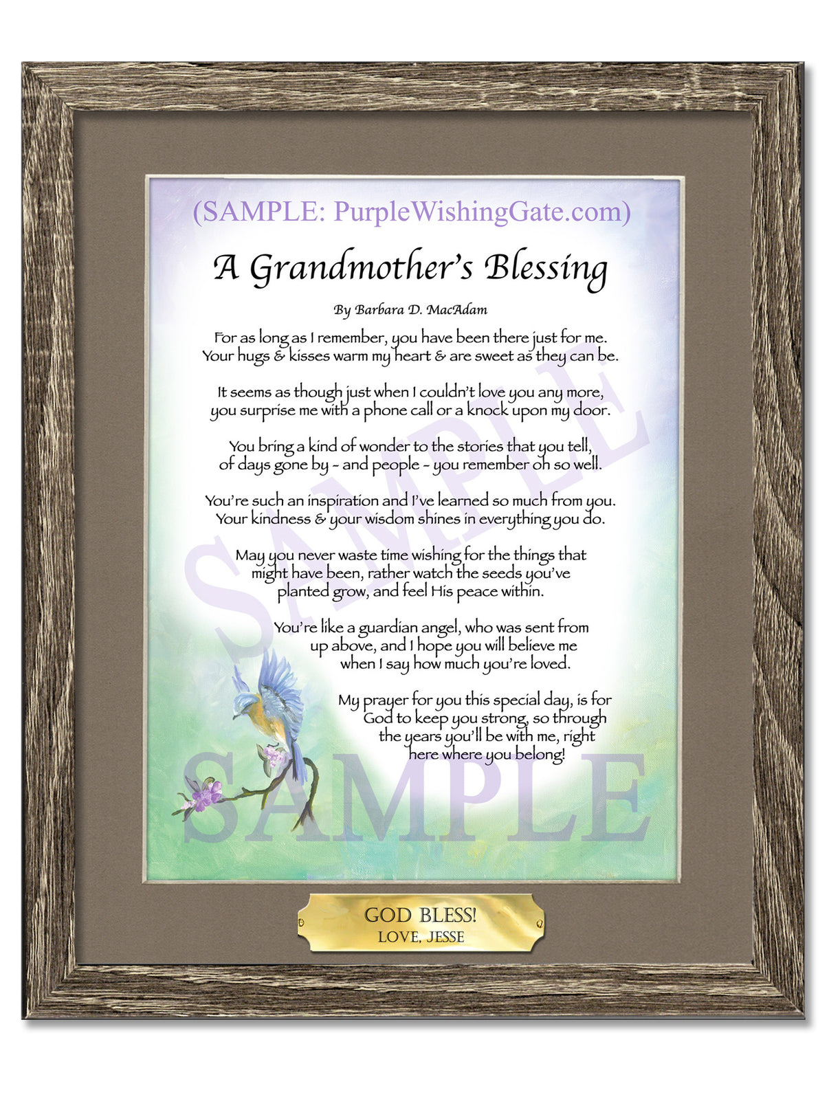 A Grandmother's Blessing - Gifts for Grandmother - PurpleWishingGate.com
