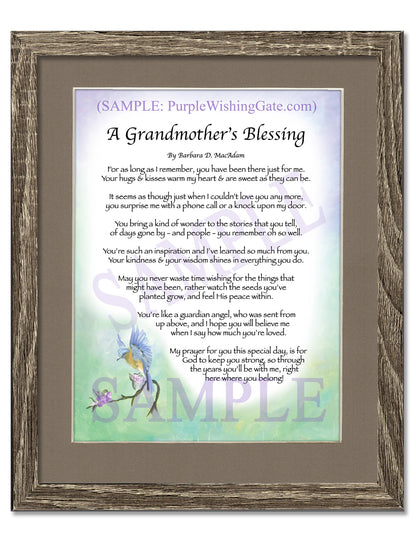 A Grandmother's Blessing - Gifts for Grandmother - PurpleWishingGate.com