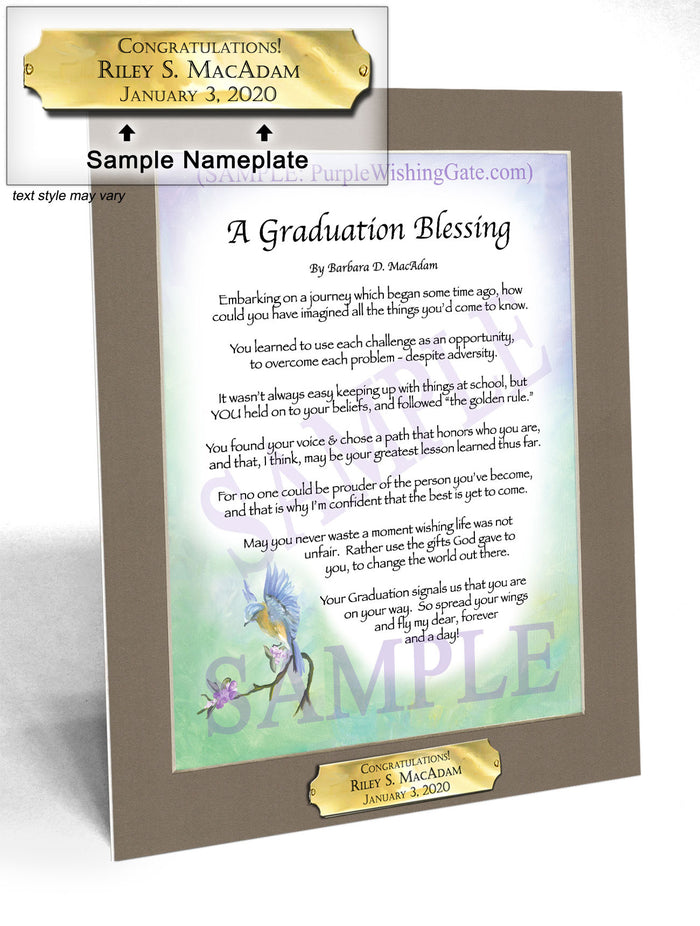 A Graduation Blessing: Personalized Gift! | PurpleWishingGate.com